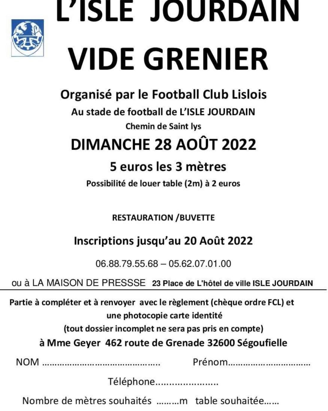 Lire la suite à propos de l’article VIDE GRENIER DU FCL