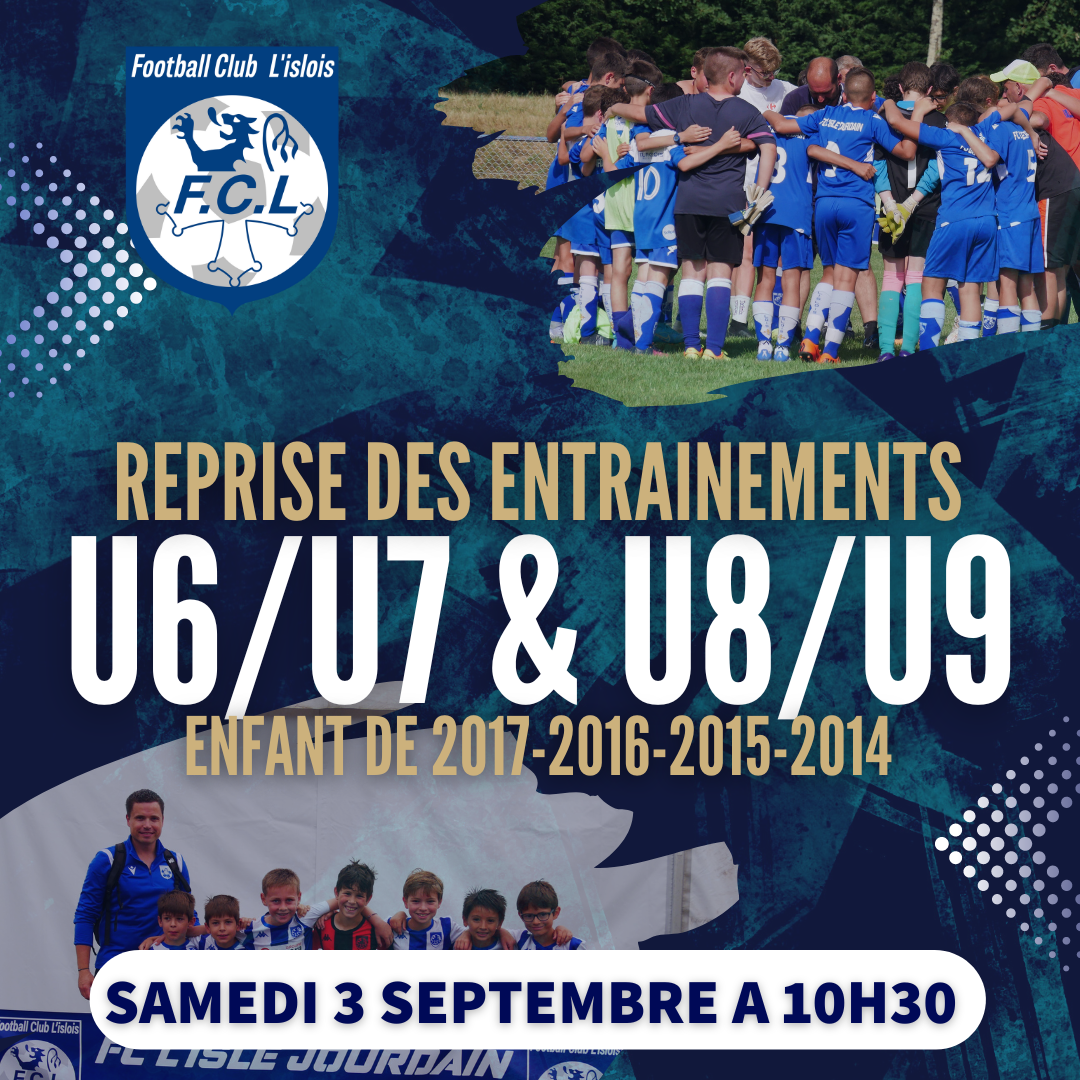 You are currently viewing Reprise des entrainements U6/U7 & U8/U9