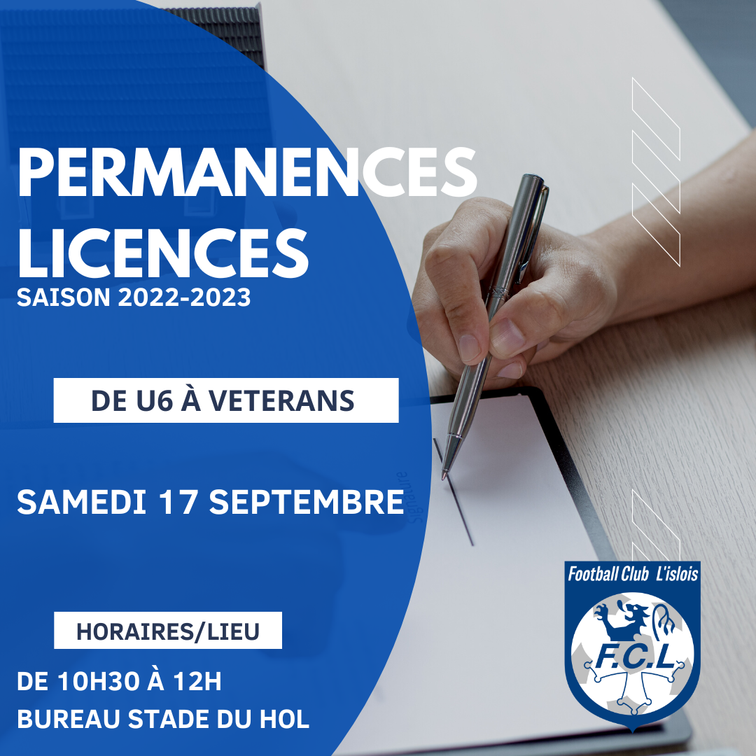 Lire la suite à propos de l’article PERMANENCES LICENCES