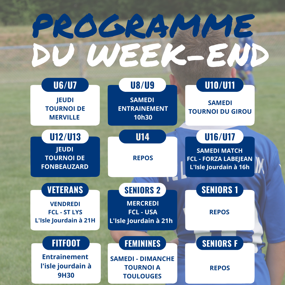 You are currently viewing LE PROGRAMME DU WEEK-END 18/05