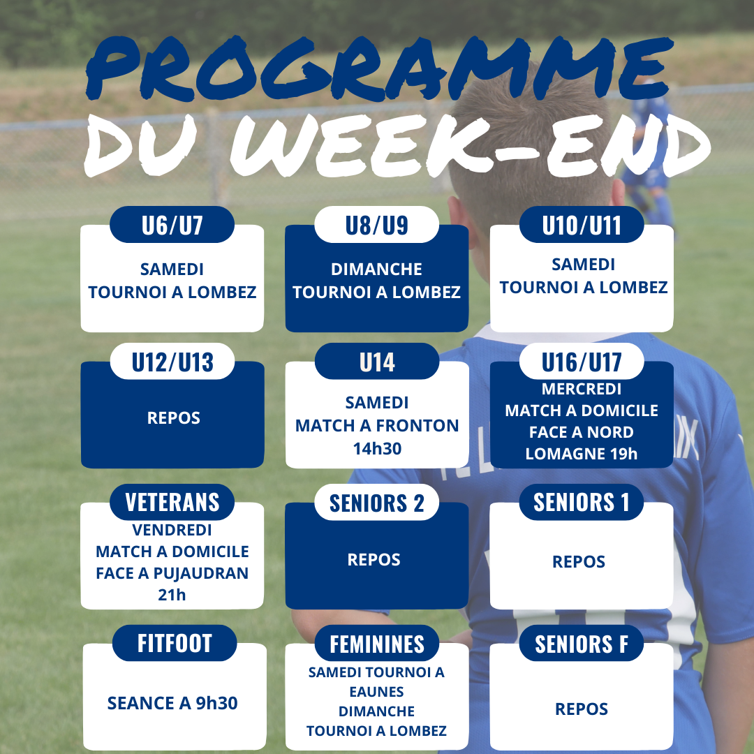 You are currently viewing PROGRAMME DU WEEK-END 10/06/23